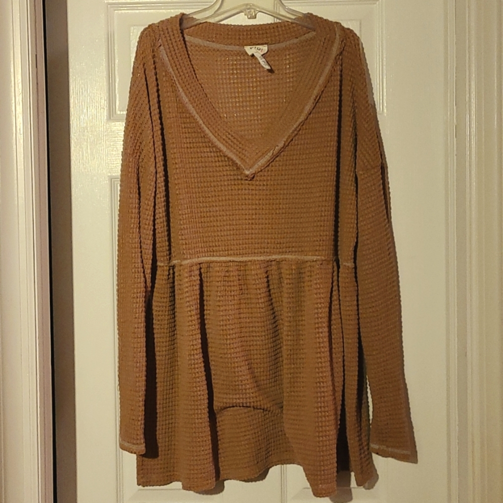 Waffle knit shirt - size XL